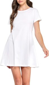 Women's Activewear Organic Cotton T-Shirt Dress (100% GOTS-certified organic cotton