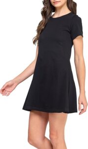 Women's Activewear Organic Cotton T-Shirt Dress (100% GOTS-certified organic cotton