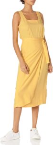 Goodthreads Women's Faux Wrap Fluid Twill Dress - betrendyfashion.com